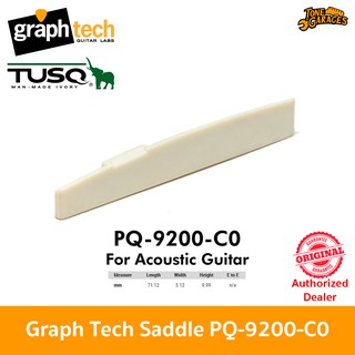 Graph Tech TUSQ Acoustic Saddle Compensated 1/8" 71x3mm PQ-9200-C0 แซดเดิ้ลอคูสติก โปร่ง