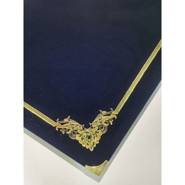 Velvet A4 Cert Folder Hot Stamping Frame / A4 Velvet Cert Holder Hot Stamping Frame