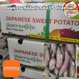 🥔มันหวานญี่ปุ่นเนื้อเหลืองสีม่วง5kg(ยกลัง)​