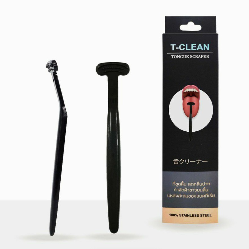 [พร้อมส่ง] แปรงขูดลิ้น แบบพลาสติก รุ่น Bamboo Charcoal 👅 ช่วยลดกลิ่นปาก