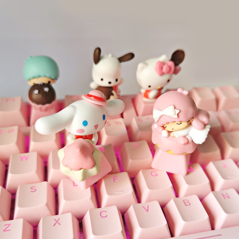 ปุ่มกดคีย์บอร์ด ลายการ์ตูน Cinnamoroll kittycat ESC แฮนด์เมด