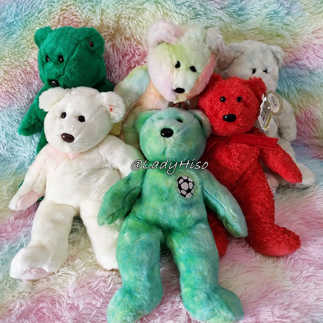 💥 ของสะสม TY 💥 หมีทีวาย 13 นิ้ว Set 2 ฺBeanie Baby ตุ๊กตาหมี teddy bear