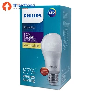 Philips หลอดไฟ ฟิลิปส์ LED Essential Bulb 13W ขั้ว E27