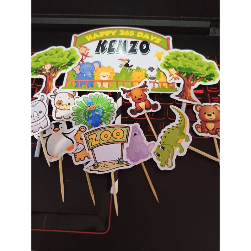 Zoo topper Zoo park v2 ตกแต่งเค้ก