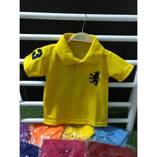 เสื้อโปโลเด็ก อายุ 1-5 ขวบ ลายสิงโต (สีเหลือง)