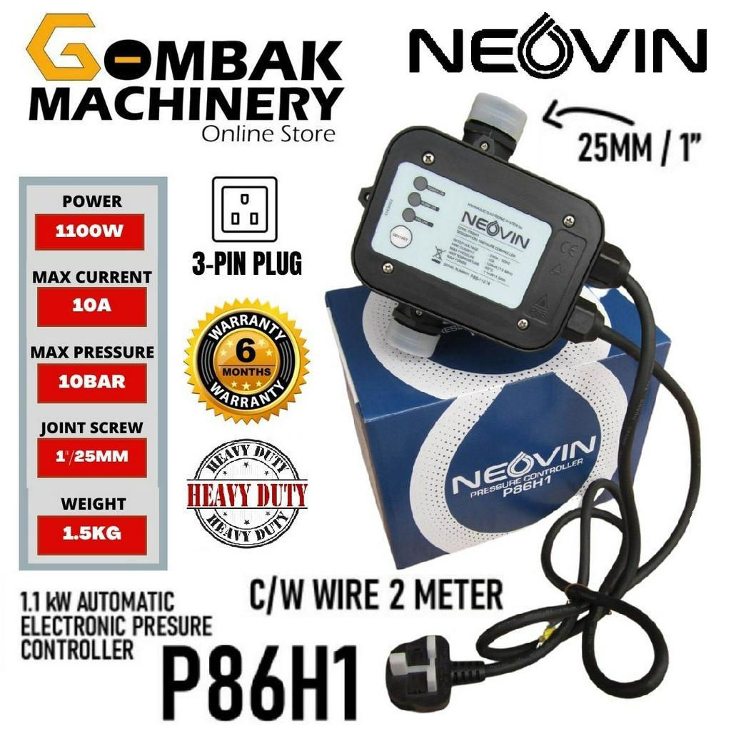 Neovin 1.1kW เครื่องวัดความดันอิเล็กทรอนิกส์อัตโนมัติ P86H1 - รับประกันท้องถิ่น 6 เดือน -