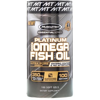 Muscletech Essential Series Platinum 100% Fish Oil น้ำมันปลา คุณภาพสูง ขนาดบรรจุ 100 Softgels