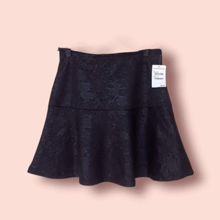 Nordstrom:  Black Jacquard Flared Mini Skirt