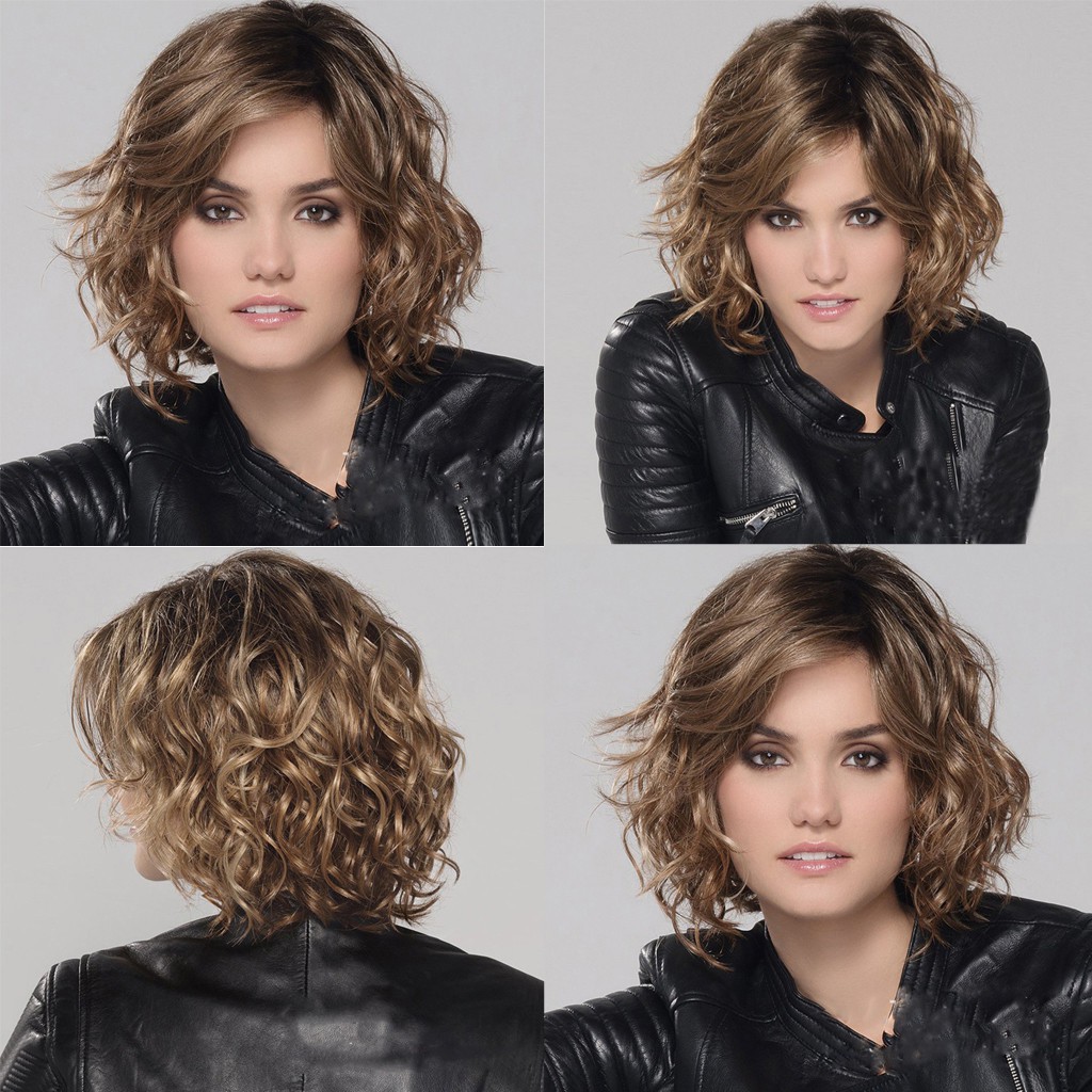 Fashion Synthetic Short Curly Hair Wig Wave Hair Natural Hair Wigs