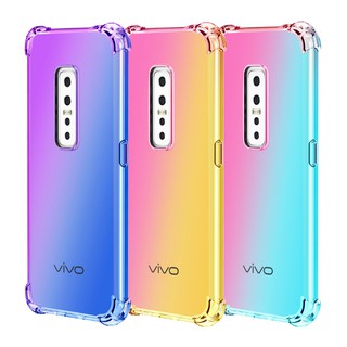 เคส Vivo Y70s Y20 i Y20SE case เคสซิลิโคน vivo V20 Pro S7 5G soft clear cases ปกสีไล่ระดับสี