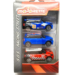 Majorette Mini Cooper WRC Pack 3 - no.48, no.37, Union Jack in Box Set