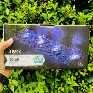 ไฟพลังงานแสงอาทิตย์ LED Solar Ground Lights 8 Pack (Dekugaa®) ไฟสวน ไฟสนาม ไฟพื้น