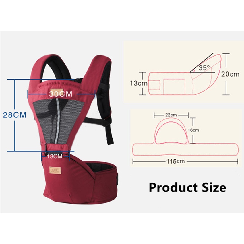 Baby Life 《ของแท้》เป้อุ้มเด็ก เป้อุ้มเด็กนั่ง ที่นั่งเด็ก เป้สะพายเด็ก Hip Seat 2 in 1สะพายหน้าและสะพายหลังได้ รุ่น：8806