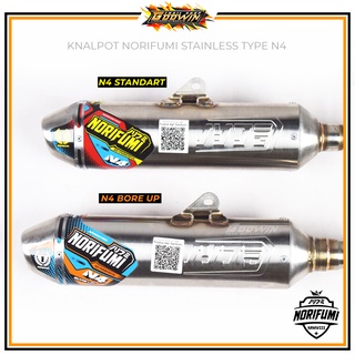Knalpot NORIFUMI Type N4 Standart Bore Up KLX 150 BF Dtracker DT New CRF 150 L WR 155 R Stainless Original
