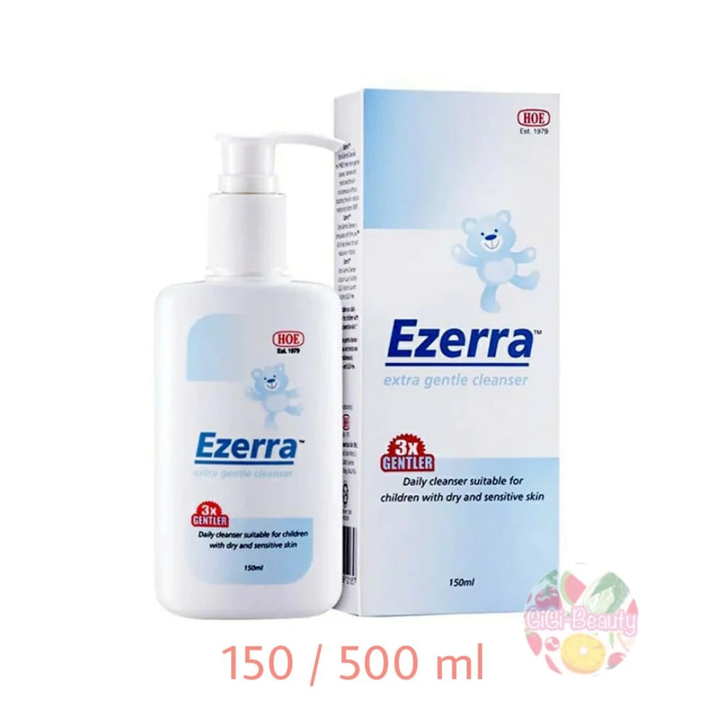 Ezerra Cleanser 150/500 ml อีเซอร์ร่า เจลอาบน้ำสำหรับผิวแพ้ง่าย