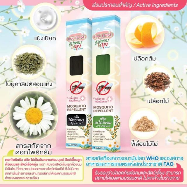 ธูปหอมสมุนไพรไล่ยุง Incense