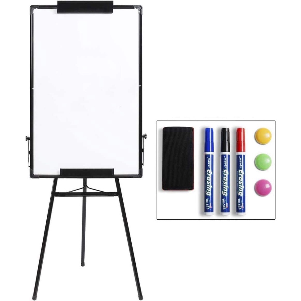 ไวท์บอร์ด,กระดานไวท์บอร์ดฟลิปชาร์ต, 24''x36'' กระดานไวท์บอร์ดขาตั้งแบบลบแบบแห้ง, กระดานไวท์บอร์ดขาตั้งแบบปรับความสูงได้