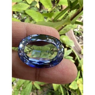 Labmade Flame Fusion Corundum Blue(Synthetic ) Oval 18x25, 45cts.