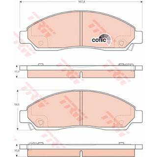 Girling ผ้าเบรคหน้า อิซูซุ ISUZU  ISUZU D-MAX, MU-7, COROLADO 6134669-1/Tอะไหล่ISUZU ,อะไหล่ HYUNDA