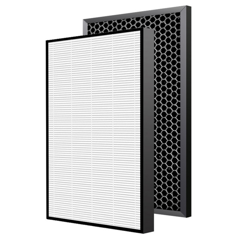 อะไหล่ไส้กรอง HEPA และไส้กรองคาร์บอน แบบเปลี่ยน สําหรับเครื่องฟอกอากาศ Sharp FZ-J80DFE FZ-J80HFE FP-