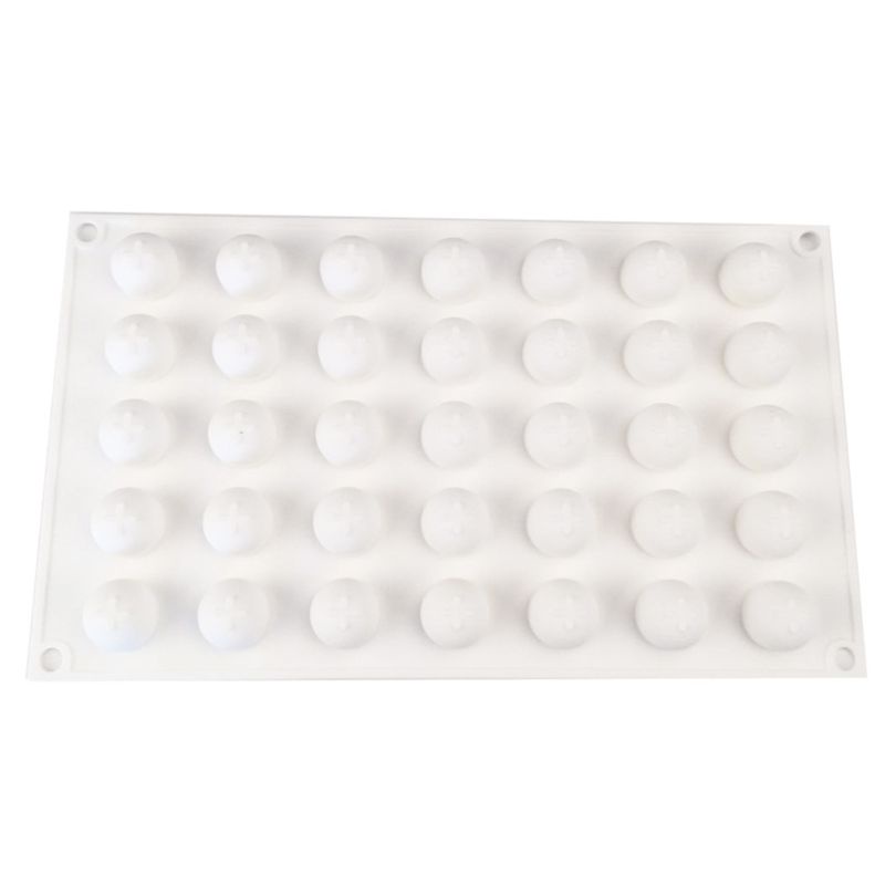 SHI 35 Cavity 3D Round Sphere Silicone Mold เค้กตกแต่งมูสขนมหวาน Past