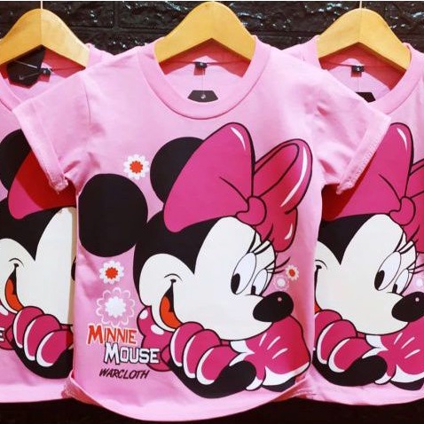 เสื้อยืด พิมพ์ลายการ์ตูน Mikey MOUSE MINIMOUSE น่ารัก สําหรับเด็กผู้หญิง