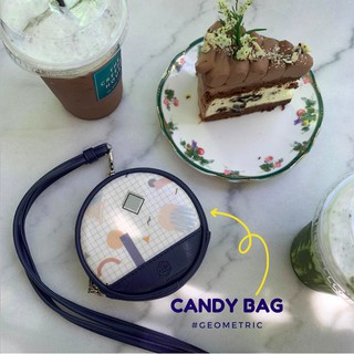 [ลดทันที 90.- ใช้โค้ด SEPALBA] PERF กระเป๋าคล้องคอ Candy bag ลาย Geometric (กระเป๋าคล้องคอ กระเป๋าใส่บัตรพนักงาน)