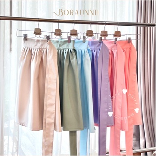 🍒[BORAUNNII] ✨เฉพาะกระโปรงฮันบก ความยาวเข่า กระโปรงจีบน่ารัก…