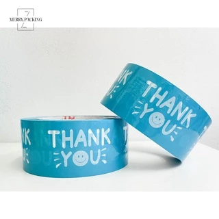 (1ม้วน) เทป Thank you 2 นิ้ว 100 หลา 45 ไมครอน เทปปิดกล่อง สำหรับขอบคุณ