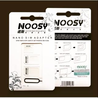 พร้อมส่ง noosy ตัวแปลงซิมการ์ดพร้อมเข็มจิ้มถาดซิม Nano SIM Card Adapter