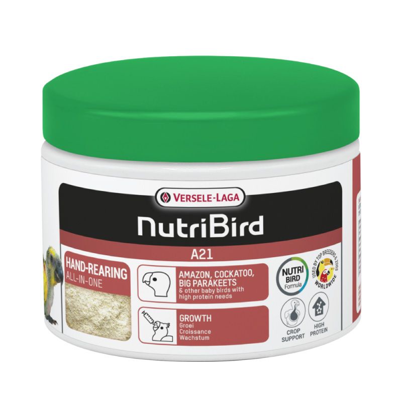 NutriBird A21 250g แพกเกจ Versele-Laga อาหารลูกป้อนสูตรสมบูรณ์แบบสำหรับนกทุกสายพันธุ์