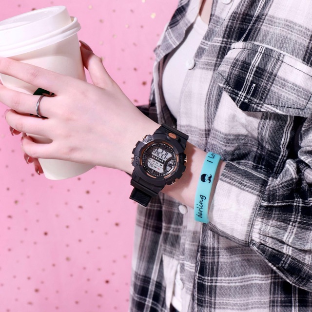 นาฬิกาแฟชั่นนักเรียน ผู้หญิงนักกีฬาสำหรับผู้ชายผู้หญิงดิจิตอลกีฬา - รูปที่ 2
