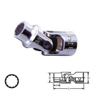KOKEN 3445A-3/4 บ๊อกข้ออ่อน 3/8"-12P-3/4"