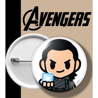 เข็มกลัด การ์ตูน หนัง มูวี่ อเวนเจอร์ส อินฟินิตี้วอร์ส BADGE AVENGERS INFINITY WARS AVENGER 3 LOKI โลกิ