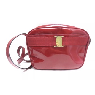 Salvatore Ferragamo Vara Shoulder Enamel Bag Vintage