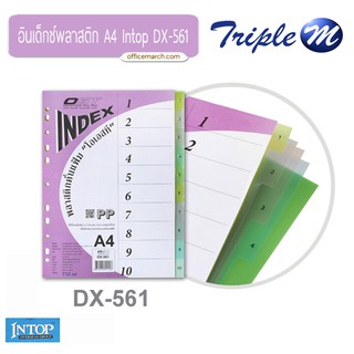 อินเด็กซ์พลาสติก A4 10 หยัก Intop DX-561