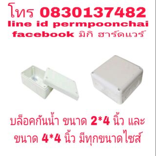 บล็อคพลาสติกกันน้ำ ขนาด 2*4 นิ้ว และ 4*4 นิ้ว มีทุกขนาดไซส์