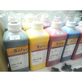 หมึก Eco Solvent ขนาด 1 ลิตร BK,C,M,Y ใช้กับ Epson dx4/dx5/dx7/dx11 L1300 L1800 (ขวดละ 650 บาท)