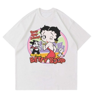 คอตต้อนคอกลมเสื้อยืด | ขนาดใหญ่ | Betty BOOP BOOP OOP A DOOP | เสื้อยืด เสื้อผ้า | เสื้อยืด BOOTLEG | เสื้อยืด สําหรับผู