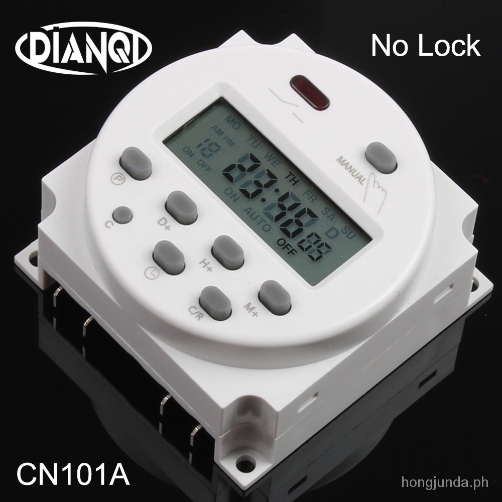 ไม่มีล็อค CN101A AC DC 12V รอบดิจิตอล LCD Power Timer รายสัปดาห์โปรแกรมอิเล็กทรอนิกส์รีเลย์สวิทช์ 8A