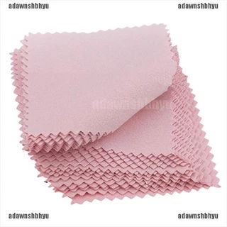 [adawnshbhyu] ผ้าทําความสะอาดเครื่องประดับ สีเงิน 50 ชิ้น