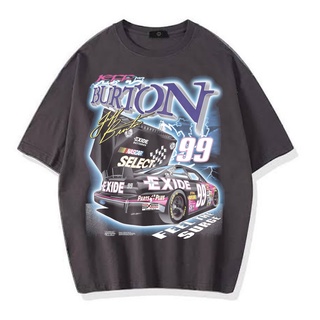 [100% Cotton] เสื้อยืดแขนสั้น พิมพ์ลาย NASCAR JEFF BURTON VINTAGE ขนาดใหญ่