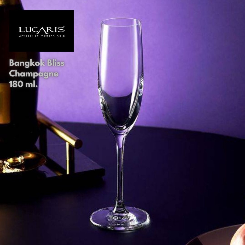 Lucaris bangkok bliss champagne 180 ml.-แก้วคริสตัลแท้ Lucaris รุ่น bangkok bliss champagne 180 มล. 