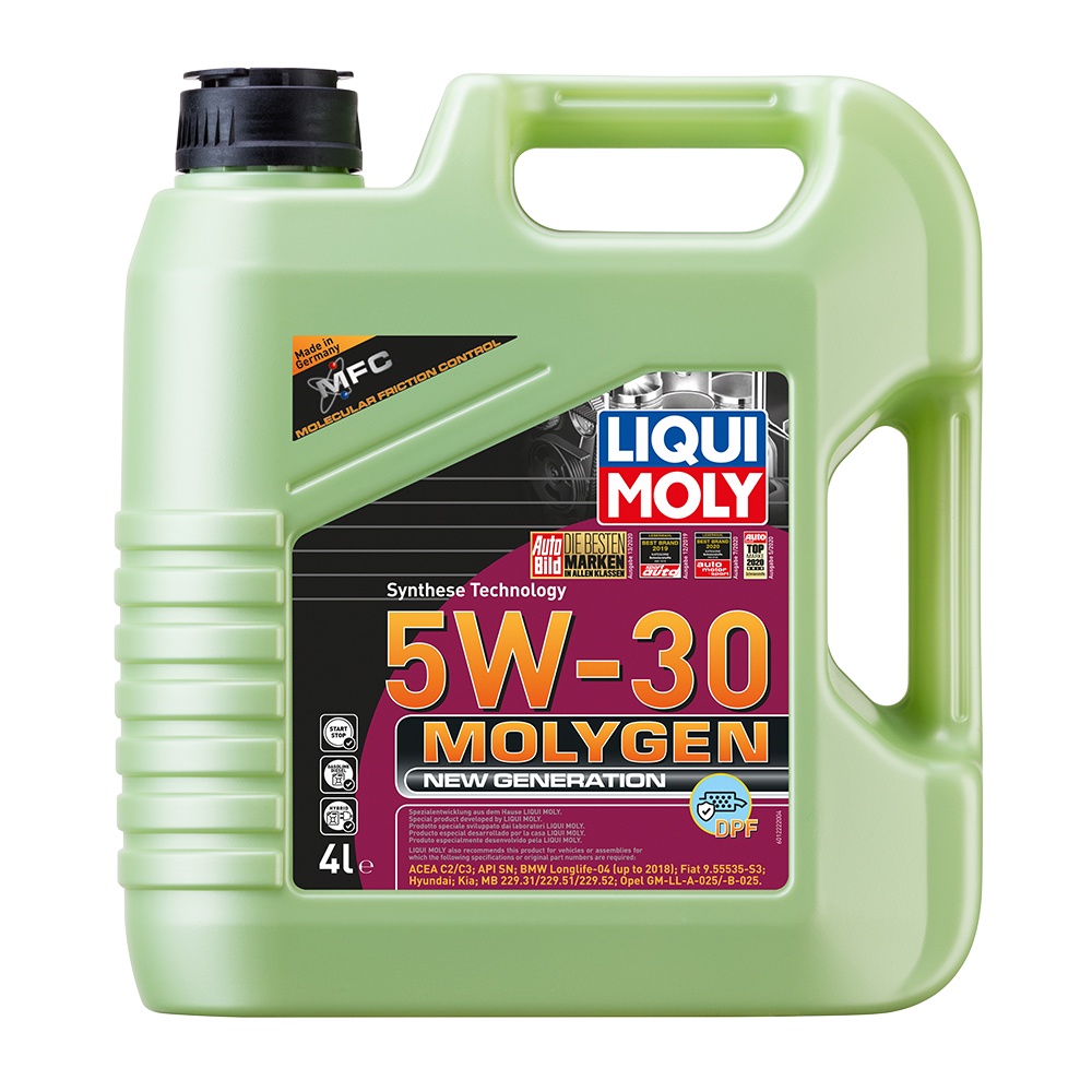 💚 ของแท้ 💞💚 ส่งฟรี 🚦🔥 Liqui Moly ไม่แถมกรอง 5w-30 MolyGen DPF Additive ต้านแรงเสียดทานพิเศษ  4 ลิตร 