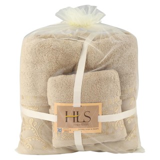 TOWEL SET HOME LIVING STYLE ABEL BROWN (2PCS/PACK) ชุดผ้าขนหนู  STYLE ABEL สีน้ำตาล (2 ชิ้น/แพ็ค) ผ้าเช็ดตัว ผ้าเช็ดตัวแ