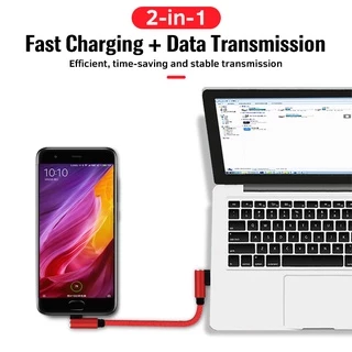 Fonken Micro Usb สายเคเบิ้ลสั้น 90 องศาสายชาร์จโทรศัพท์มือถือ Usb C 25 ซม. สําหรับ Xiaomi Samsung Android