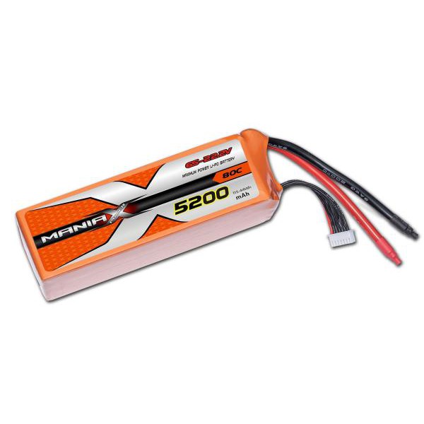 ManiaX LiPo 6S 5200mAh 22.2V Orange 80C