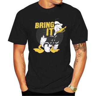 เสื้อยืดโอเวอร์ไซส์เสื้อยืดคอกลม Donald Duck arcoal Mens Land Cartoon T-Shirt Hot Trending personality teeS-3XL