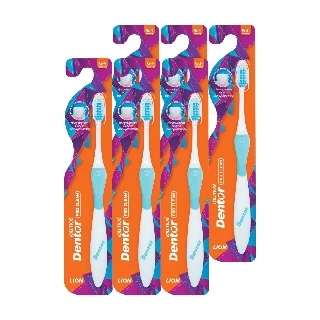 Dentor Pro Clean แปรงสีฟัน เดนเทอร์ โปร คลีน 6 ด้าม
