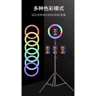 RGB LED SOFT RING LIGHT MJ36 ไฟไลฟ์สด ไฟวงแหวน LED ไฟเซลฟี่ ไฟแต่งหน้า RGB Ring Light ปรับมุมได้ 360 องศา